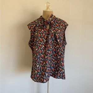 Retrolicious Mushroom Top Multicolor Zipper Plus 2X